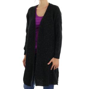 MAXI CARDIGAN LUREX NERO